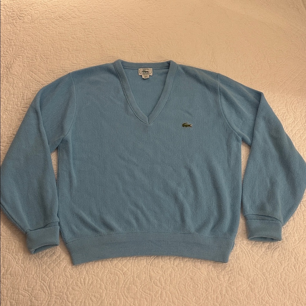 Lacoste Men's Blue V-Neck Sweater